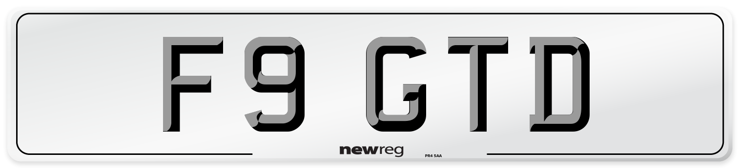 F9 GTD Number Plate from New Reg